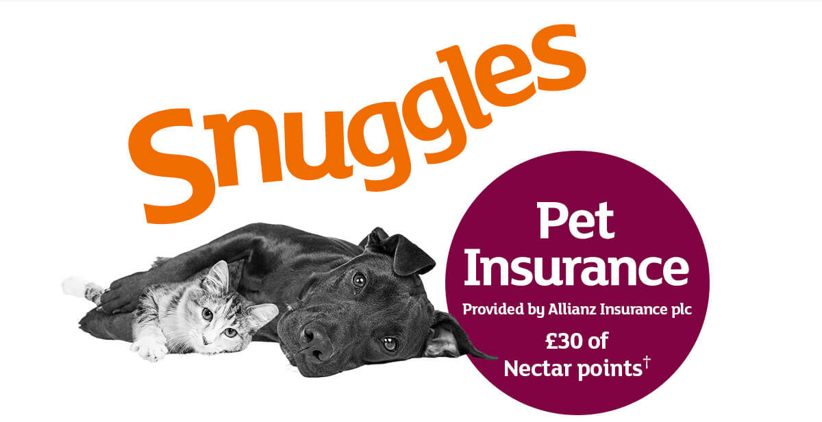 Snuggles Pet Insurance £30 of Nectar points†